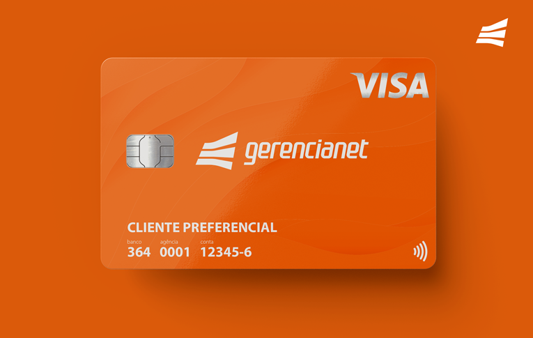 Foto ilustrativa do cartão de débito Gerencianet